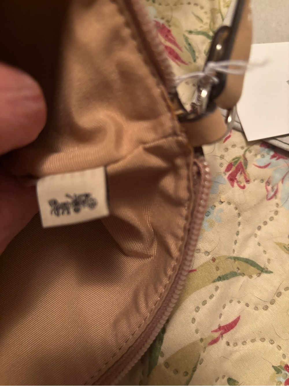Coach Peony Floral print Tote with Tan Trim - Picture 16 of 16